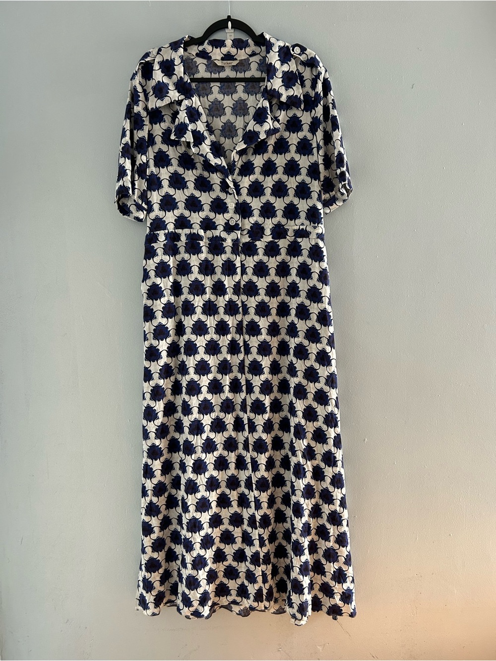 Tucker NYC Shirt Spotted Maxi Dress